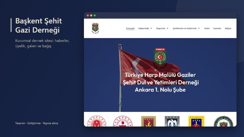 Başkent Şehit Gazi Derneği: kurumsal dernek sitesi