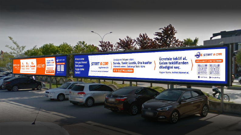 Start a Car | bigboard (2 x 14,5 m.) reklam alanı çalışması