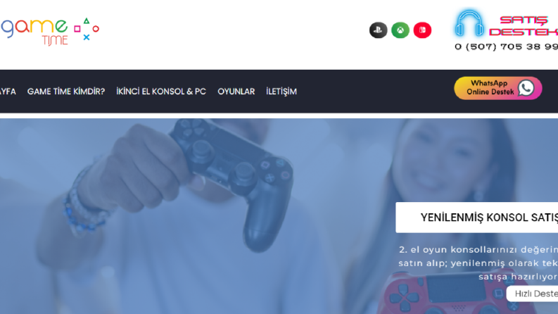 GAME TİME şirket web sitesi
