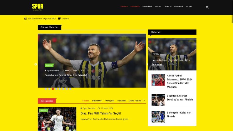 Spor Analitik - WordPress Web Site Tasarımı
