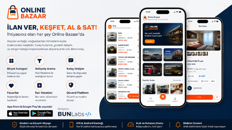 Online Bazaar – Mobil İlan & Pazaryeri Uygulaması