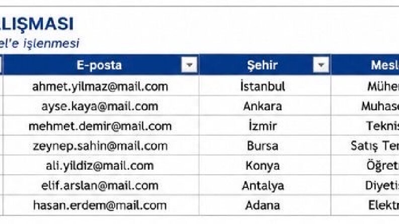 Veri Girişi ve Düzenleme