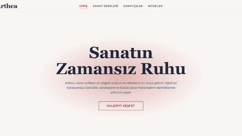 Arthea – Responsive Sanat Galerisi Sitesi