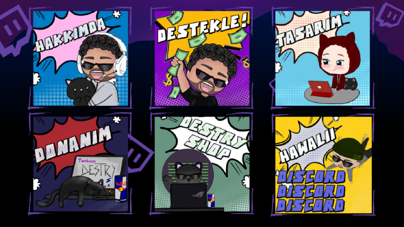 Twitch panel tasarımı