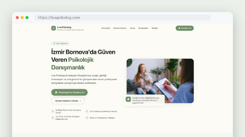 Liva Psikolog — Psikolojik Danışmanlık Tanıtım Sitesi