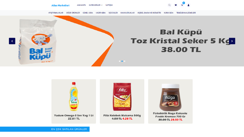 Market E-Ticaret Sistemi - Atlas Marketleri