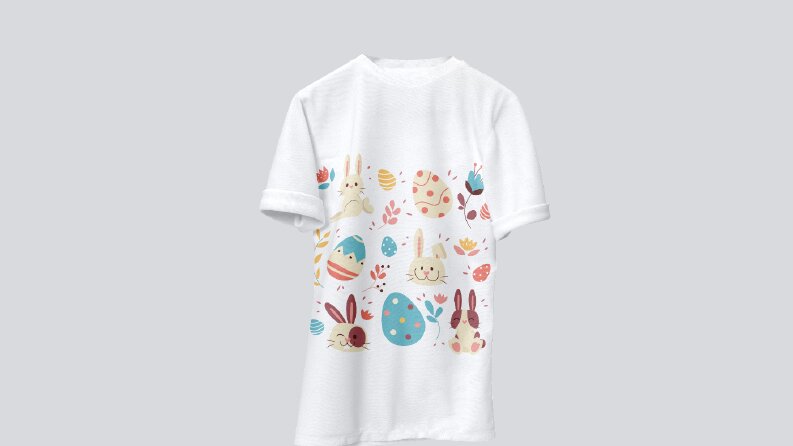 Egg Rabbit Style Tişört Tasarımı