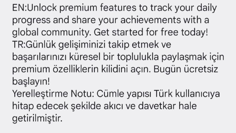 App Yerelleştirme: Global Uygulama Tanıtımı EN-TR