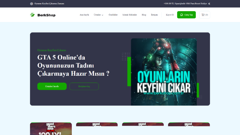 Oyun Satışı ve Boost Sitesi