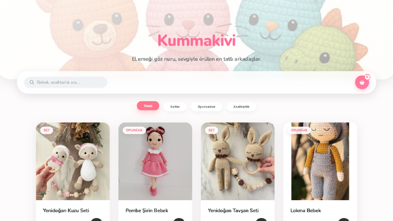 Kummakivi - Özel Tasarım E-Ticaret ve Satış Sitesi