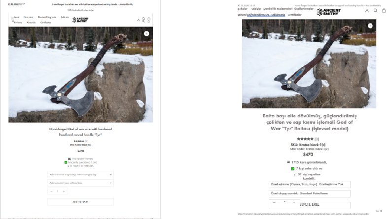 Web-site sayfa çevirisi
