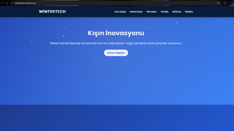 One-Page Örnek Tanıtım Sitesi