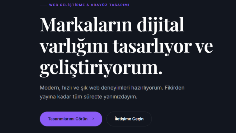 Kişisel Portfoly Web Sitem - mrtlylmz.site