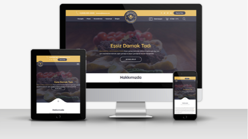 Restaurant ve cafelere uygun web sitesi