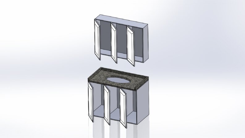 3D Banyo Dolabı