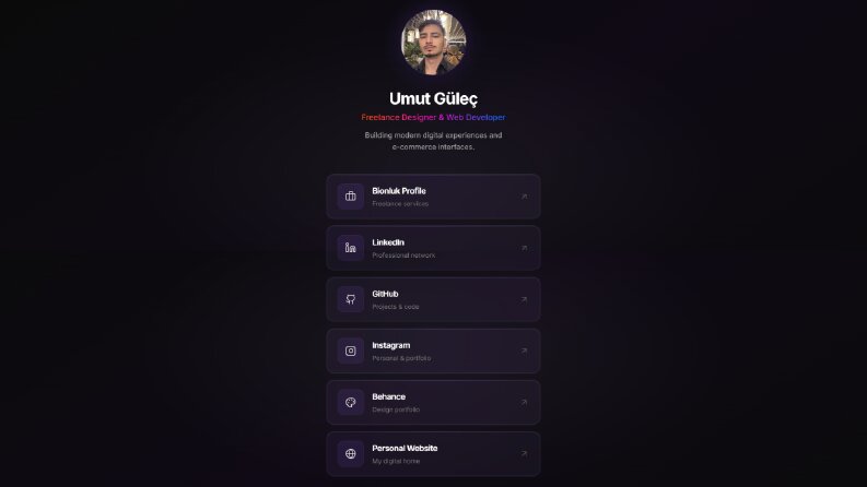 Kişisel Link Sayfası Tasarımı (Bio Link)