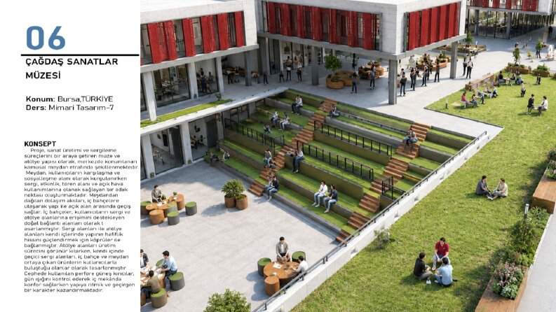 Çağdaş Sanatlar Müzesi - Konsept ve 3D Görselleştirme