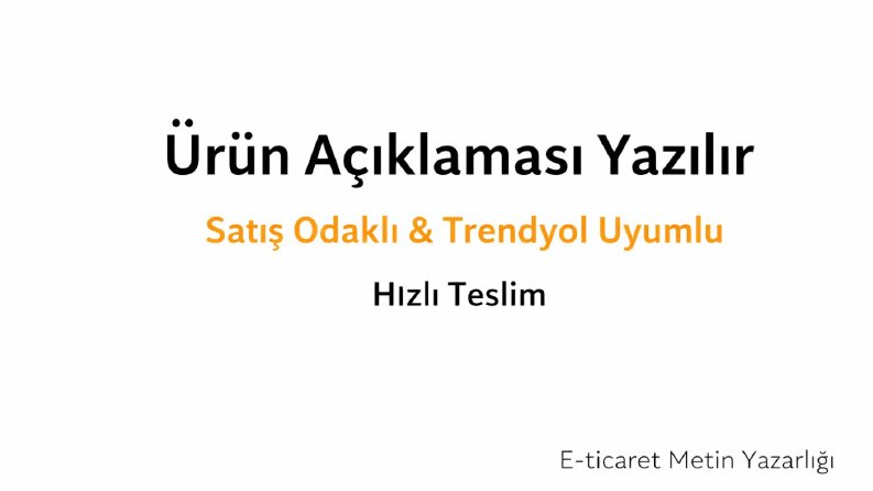 ürün açıklaması