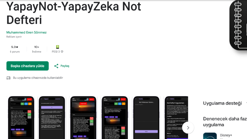 YapayNot - Yapay Zeka Not Defteri