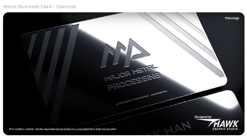 Major Metal Processing - Özel Metal Kartvizit Konsepti