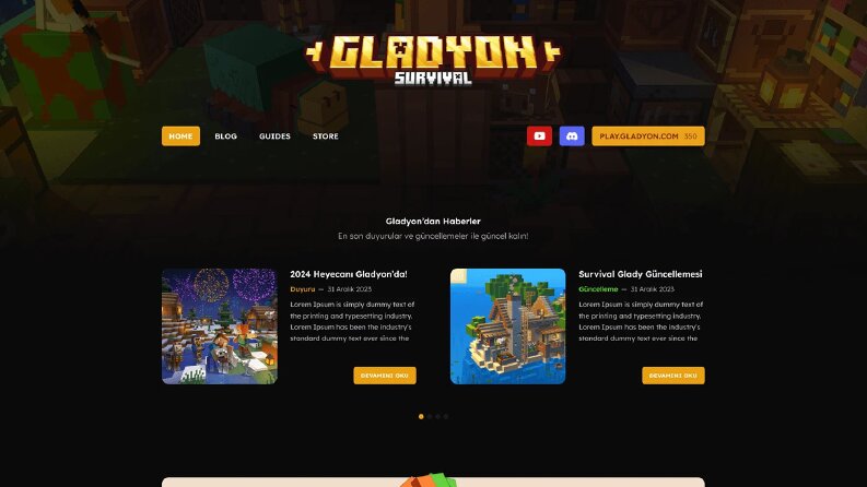 Minecraft Server Web Design