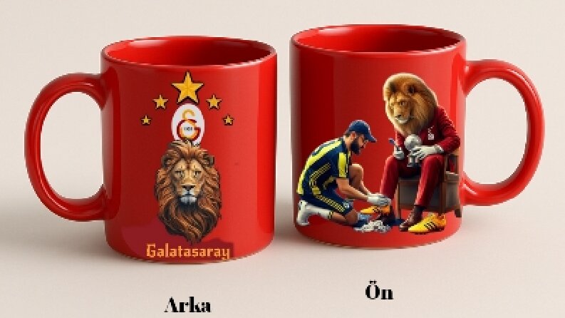 Lisanslı renkli takım kupası