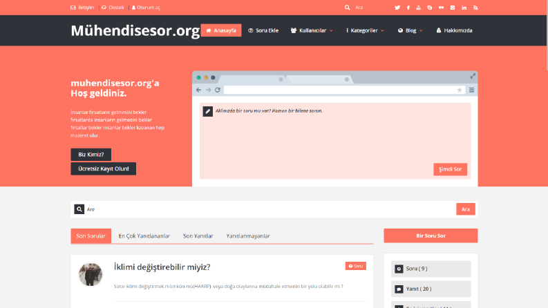 Muhendisesor.org Soru-Cevap Teması Kurulumu