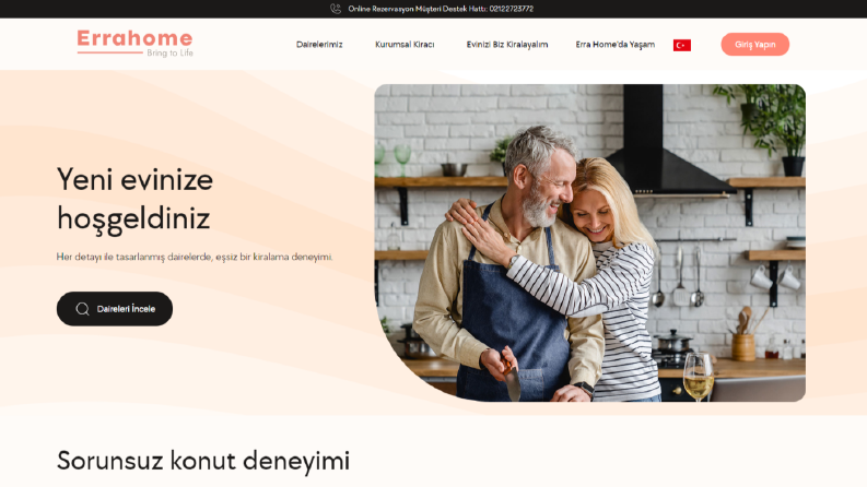 Errahome website ve panel 