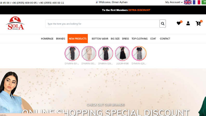 Sola Store - Giyim E Ticaret