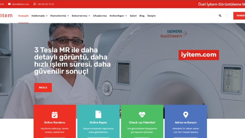İyitem Görüntüleme Merkezi Kurumsal Web Sitesi
