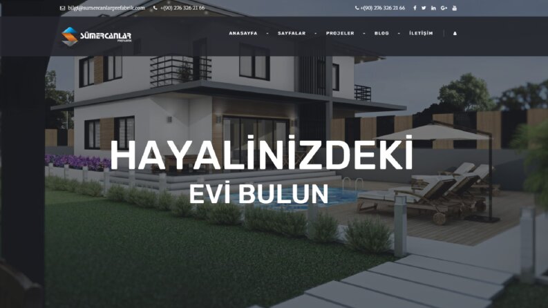 Sümercanlar Prefabrik Websitesi