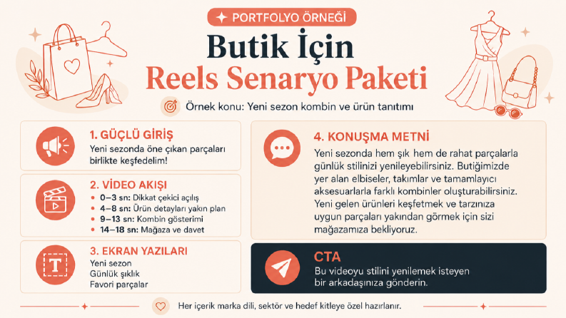 Butik İçin Reels Senaryo Örneği