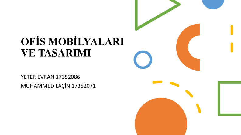 Ofis Mobilyaları-Örnek Sunum 