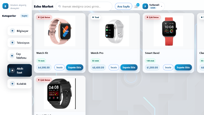 Özel Kodlanmış E-Ticaret Sitesi