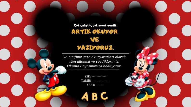 Okuma Bayramı davetiyesi