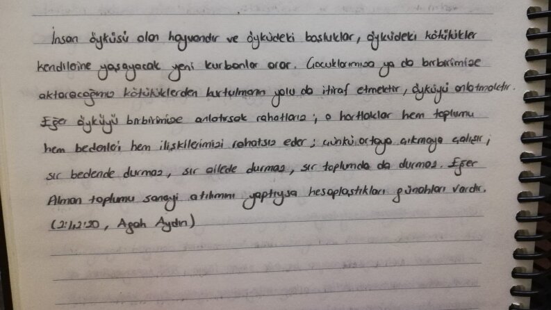 Deşifre: Yazıya Dökmek
