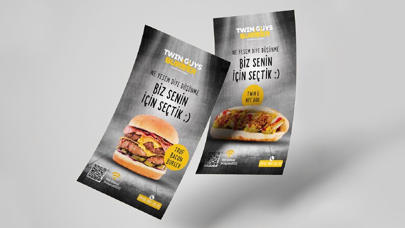 Twin Guys Burger – Flyer (El İlanı) Tasarımı