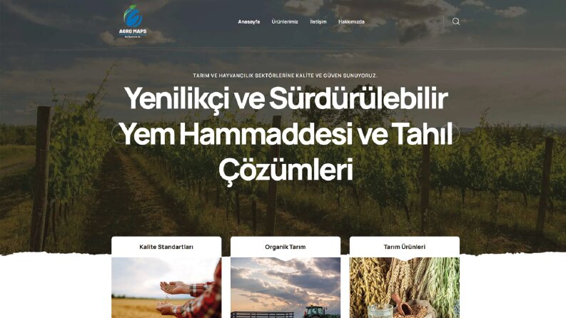 Agromaps için Hazırlanan Web Sitesi Tasarımı