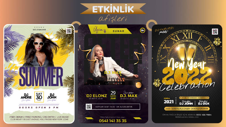 Etkileyici ve modern etkinlik tasarımları