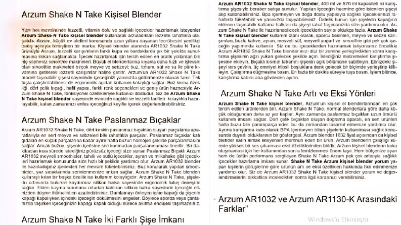 Seo Uyumlu Ürün Yazısı