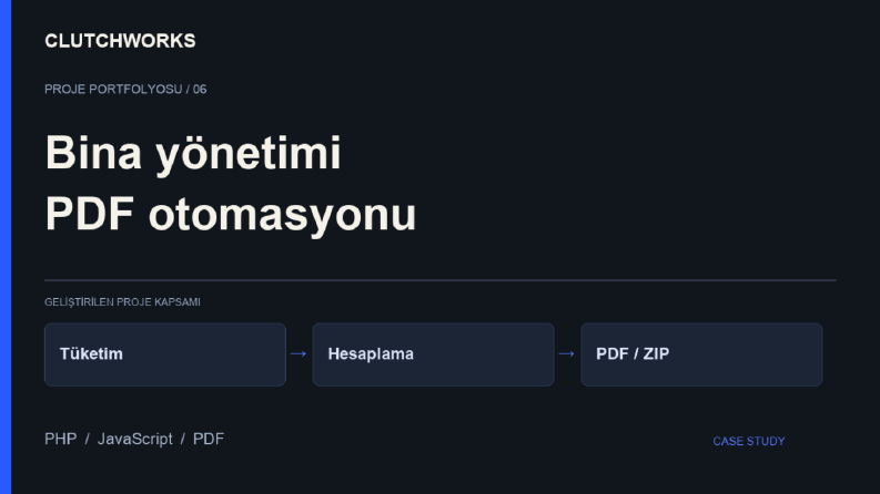 Bina Yönetimi | Tüketim ve PDF Otomasyonu