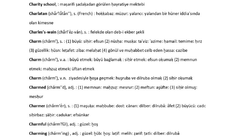Sözlük Çevirisi
