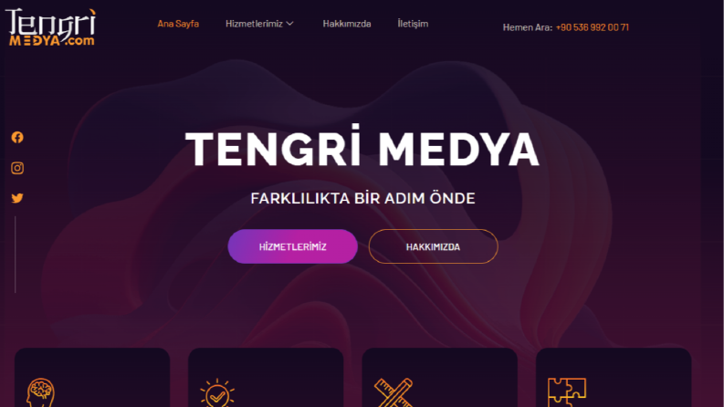 Tengri Medya İçin Web Sitesi Hazırladık