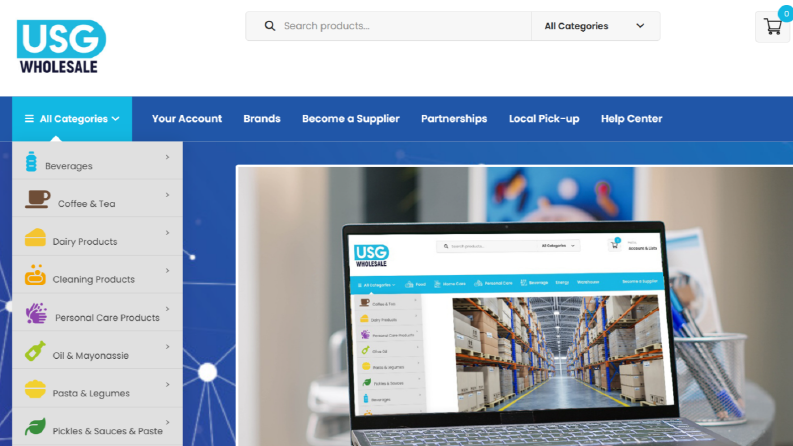 Amerika da B2B toptan satış yapan bir e-ticaret sitesi