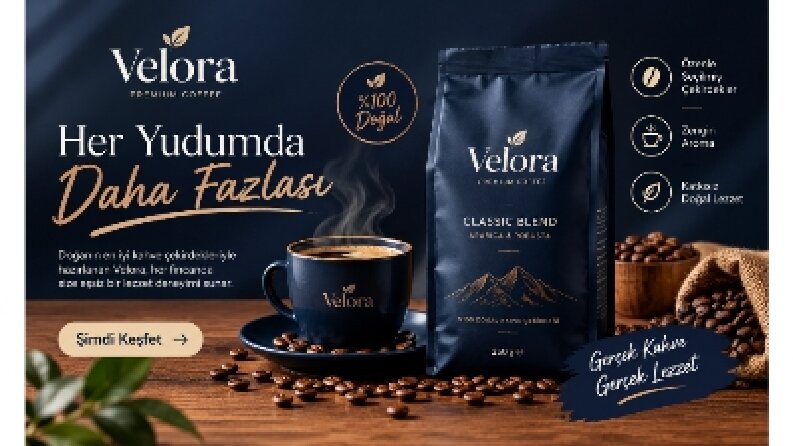 Premium Kahve Ürün Reklam Tasarımı