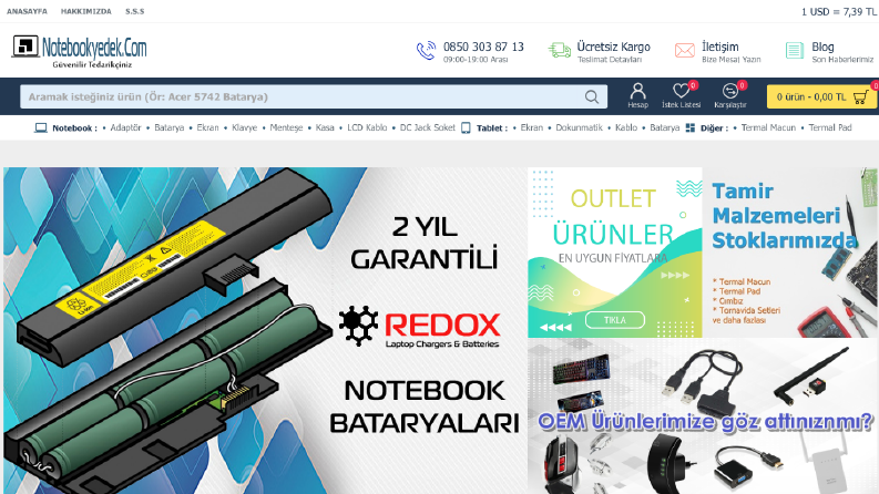 Notebookyedek E-Ticaret OpenCart