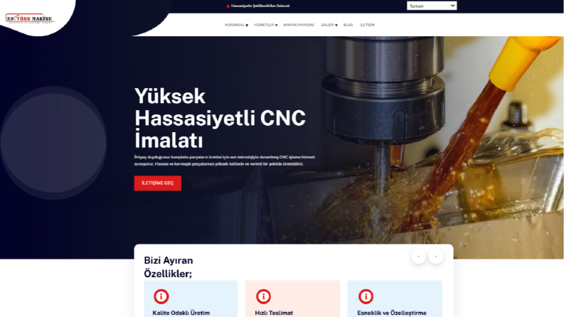 Estürk Makine Web Tasarım