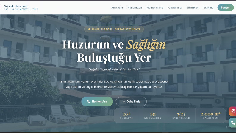 Kurumsal Huzurevi Web Sitesi & Yerel SEO