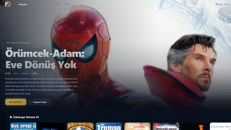 Film Durağı Video Platformu ve Yönetim Paneli