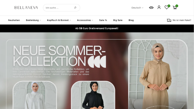 Bellaneva Austria Shopify Web Design